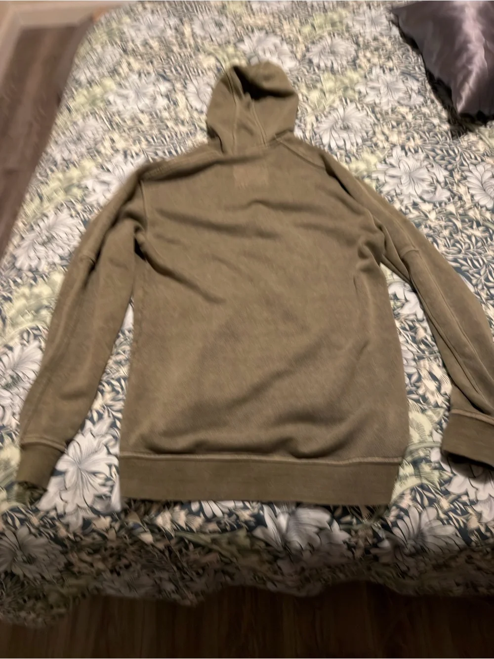 Men's Olive Green Zip-Up Hoodie Sweater